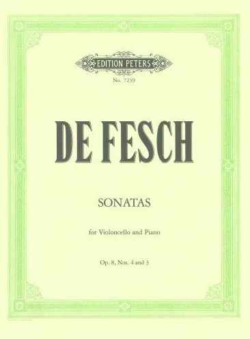 Fesch - Sonata Dmin Op8/3 - Cello/Piano Accompaniment Peters EP7239