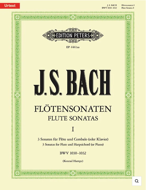 Flute Sonatas Vol. 1 - Johann Sebastian Bach - Flute Edition Peters EP4461AA