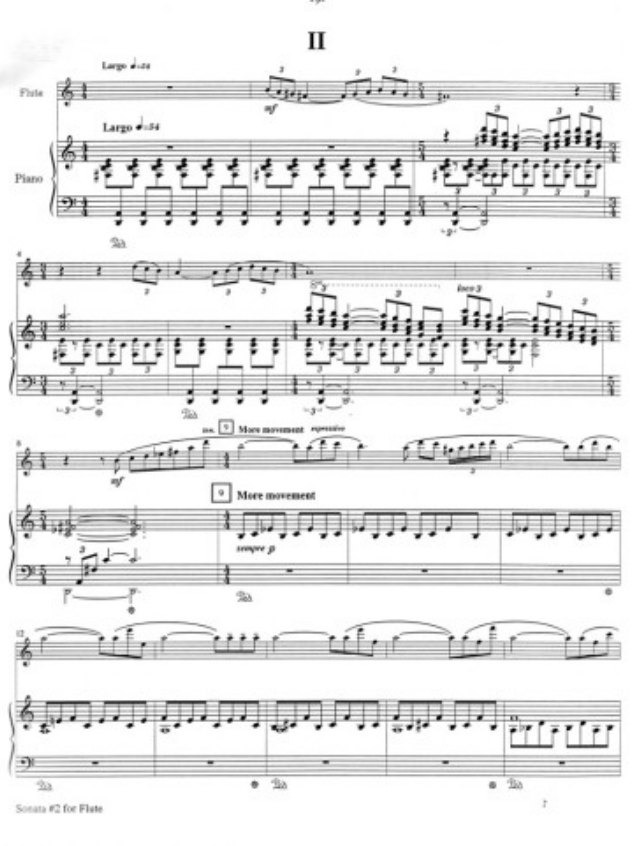 Holocombe - Sonata #2 - Flute/Piano Accompaniment Musicians FB105