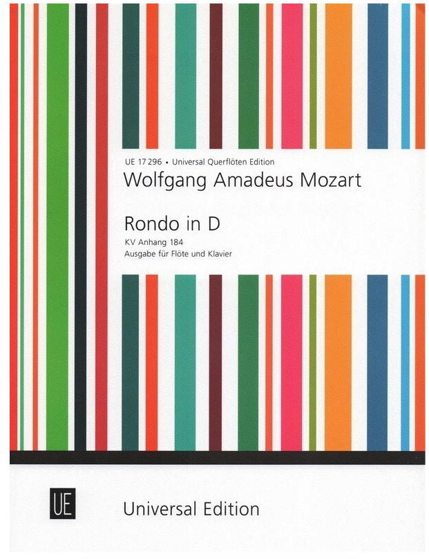 Mozart - Rondo in Dmaj KVAnh184 - Flute/Piano Accompaniment Universal UE17296