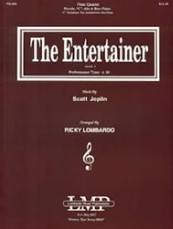 ENTERTAINER ARR LOMBARDO FOR 4 FLUTES - JOPLIN - FLUTE - LOMBARDO MUSIC PUBLICATIONS FQ-006