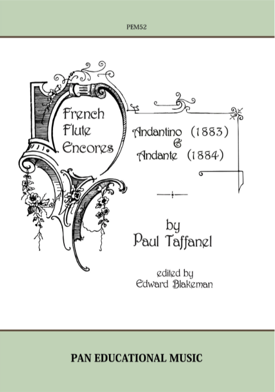 Taffenel - Andantino & Andante - Flute/Piano Accompaniment edited Blakeman Pan PEM52