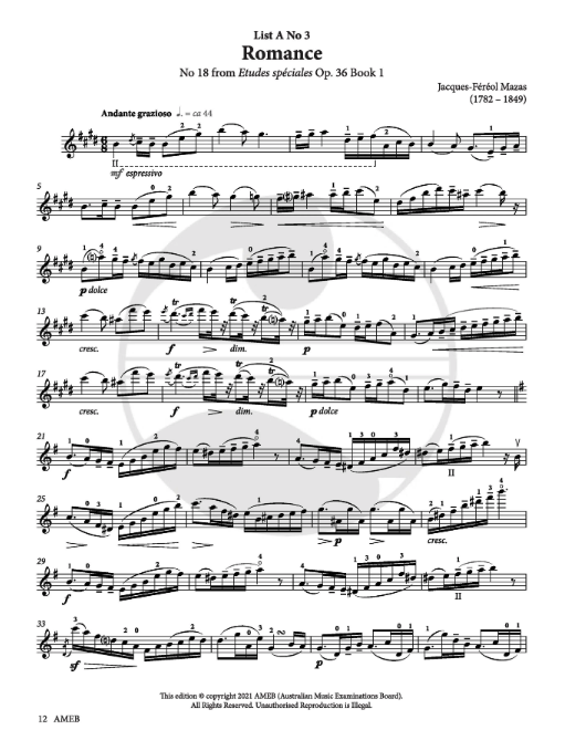 AMEB Violin Series 10 - Grade 7 - Violin/Piano Accompaniment AMEB 1202729539