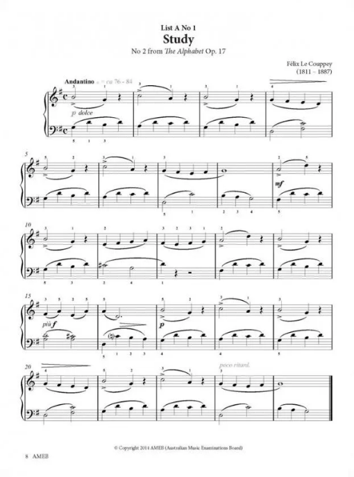 AMEB Series 17 Preliminary Grade - Piano Solo 1201100139