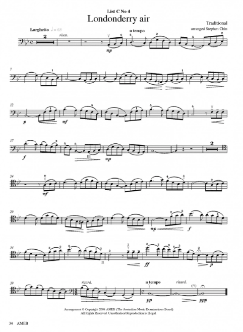 AMEB Cello Series 2 Grade 5 - Cello/Piano Accompaniment AMEB 1203091539