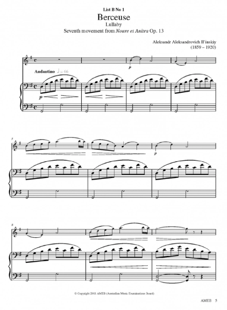 AMEB Violin Series 9 Grade 3 - Violin/Piano Accompaniment AMEB 1202728339