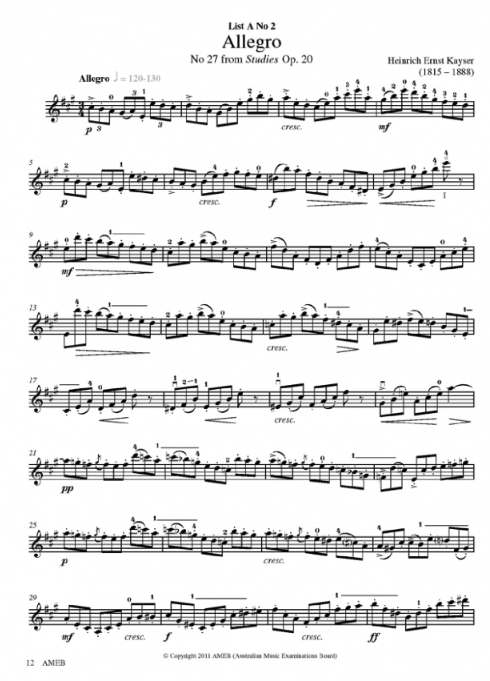 AMEB Violin Series 9 Grade 6 - Violin/Piano Accompaniment AMEB 1202728639