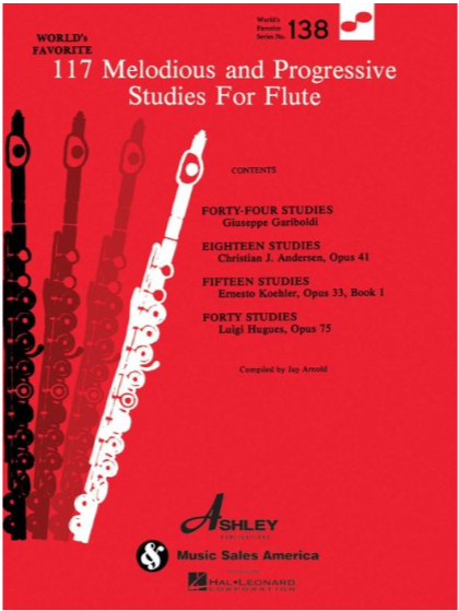 117 Melodious & Progressive Studies - Flute Solo Ashley Publications 510138