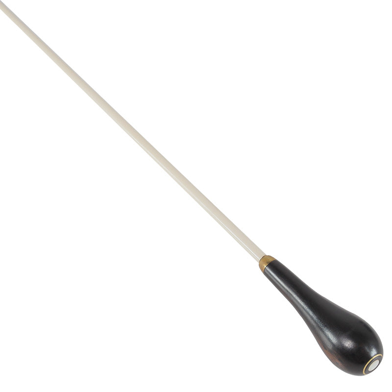 Conductors Baton - Takt 15" Carbon Fibre Stick with Pear-Shaped Ebony Handle, Parisian Eye and Brass Ferrule