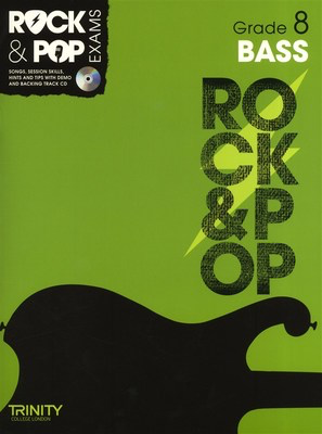 Rock & Pop Exams: Bass - Grade 8 - Book with CD - Bass Guitar Trinity College London /CD