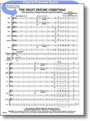 Night Before Christmas The String Orch Sc/Pts - Clement Clarke Moore - James Swearingen FJH Music Company Score/Parts