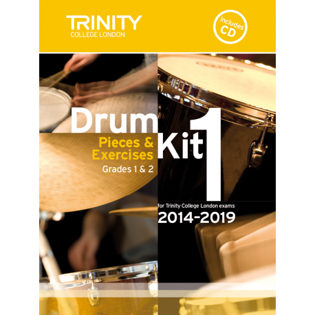 Trinity Drum Kit 1 2014-19 Grades 1-2 Book/CD - Trinity