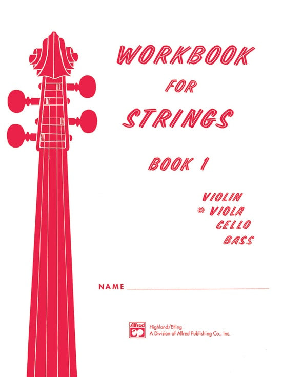 Workbook for Strings Book 1 - Viola Theory Book Alfred 13171