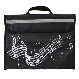 Musicwear Music Bag Black with White Wavy Stave MW0010