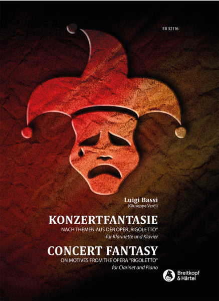 Bassi - Concerto Fantasy on Motives from the Opera "Rigoletto" - Clarinet/Piano Accompaniment Breitkopf EB32116