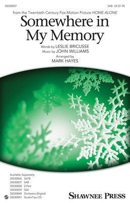 Somewhere in My Memory - John Williams|Leslie Bricusse - SAB Mark Hayes Shawnee Press Octavo