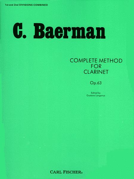 Baermann - Complete Method Op63 1st & 2nd divisions combined - Clarinet Fischer O32