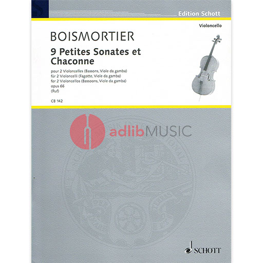 Boismortier - 9 Little Sonatas Op66 - Cello Duet Schott CB142