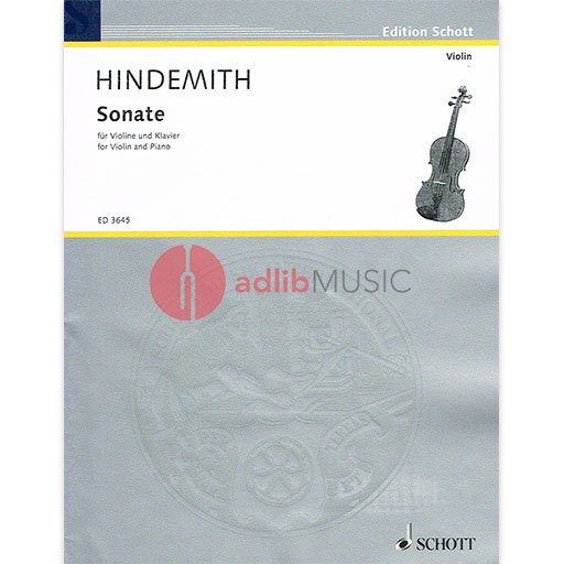 Hindemith - Sonata in Cmaj (1939) - Violin/Piano Accompaniment Schott ED3645