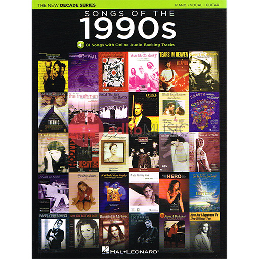 Songs of the 1990s Decade Series Play-Along - Piano/Vocal/Guitar/Audio Access Online PVG Hal Leonard 137601