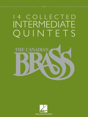 14 Collected Intermediate Quintets - Tuba (B.C.) - Various - Hal Leonard Brass Quintet