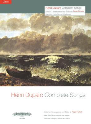 Complete Songs - High Voice - Henri Duparc - Classical Vocal High Voice Edition Peters Vocal Score