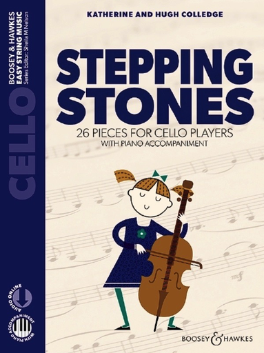 Stepping Stones Cello Book with Piano Accompaniment & Audio Access Online by Colledge M060135484 New Edition