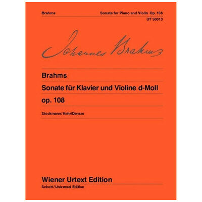 Brahms - Sonata in Dmin Op108 - Violin/Piano Accompaniment Wiener Urtext UT50013