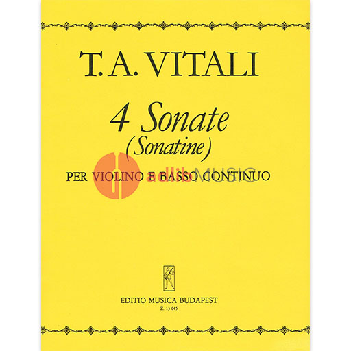 4 SONATAS FOR VIOLIN AND BASSO CONTINUE - VITALI - VIOLIN - EMB