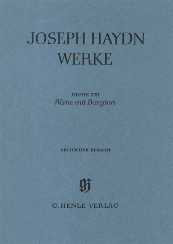 Haydn - Works for Baritone - Baritone Vocal Score Henle HN5353