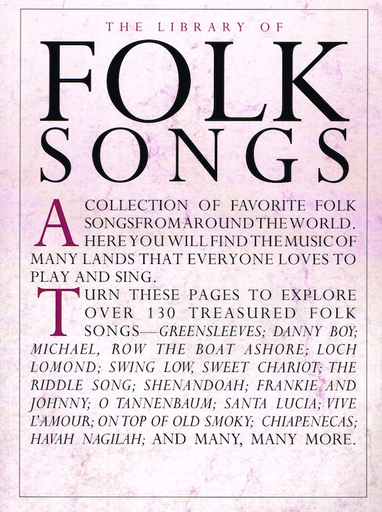 Library of Folk Songs - Piano/Vocal/Guitar PVG Music Sales AM961521