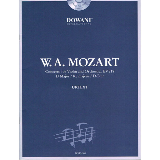 Mozart - Concerto in Dmaj #4 K218 - Violin/CD/Piano Accompaniment Dowani DOW4500