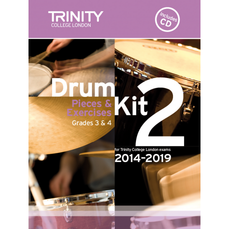 Trinity Drum Kit 2 2014-19 Grades 3-4 Book/CD - Trinity