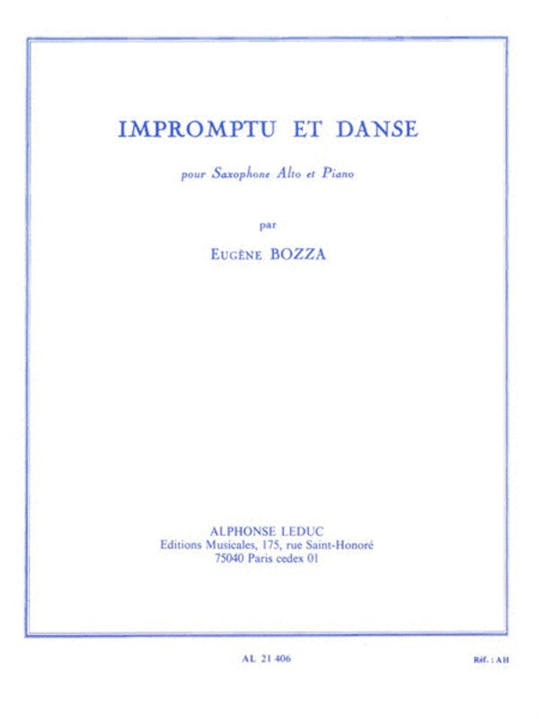 Bozza - Impromptu & Dance - Alto Saxophone Leduc AL21406MS