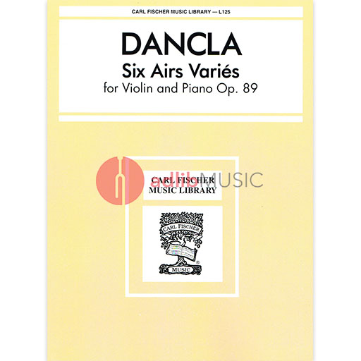 Dancla - 6 Airs Varies Op89 - Violin/Piano Accompaniment Fischer L125