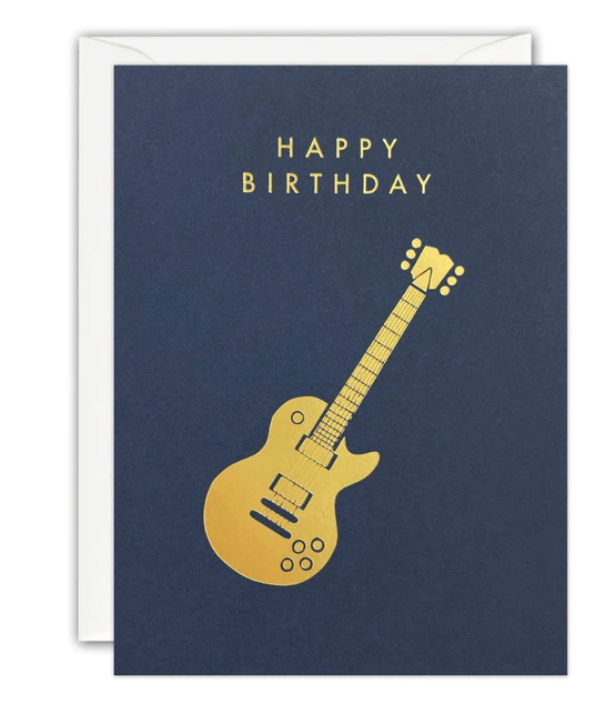 Happy Birthday Gold Electric Guitar