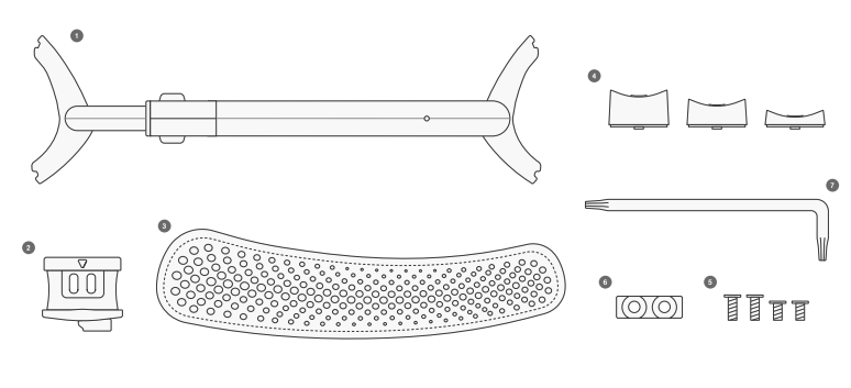 Kun Seven Violin Shoulder Rest 4/4