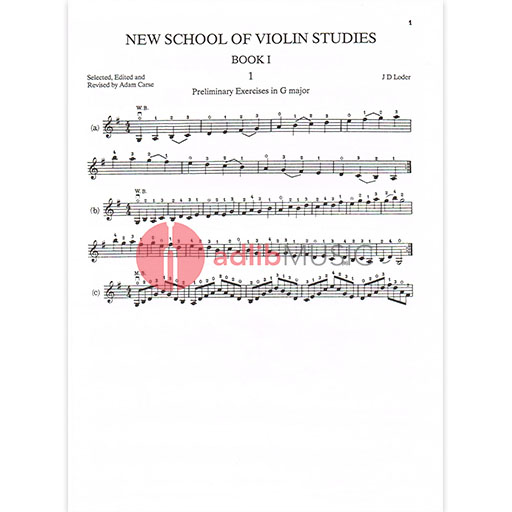 Carse - New School of Violin Studies Book 1 - Violin Stainer & Bell 5642A