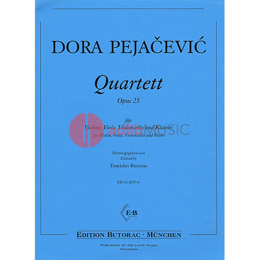 QUARTET OP 25 FOR VLN VLA VC PNO [SCORE & PARTS] - PEJACEVIC - QUARTETS MIXED - ICELAND