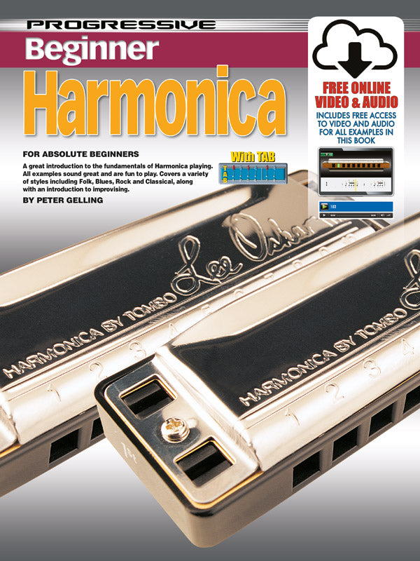 Progressive Beginner Harmonica Book/OA