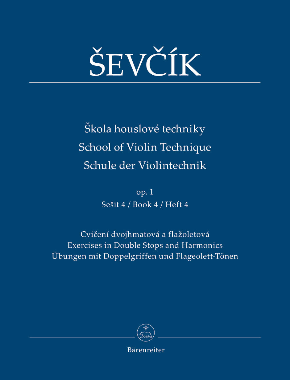 Sevcik - School of Violin Technique Op1 Volume 4 - Violin Solo Barenreiter BA9555