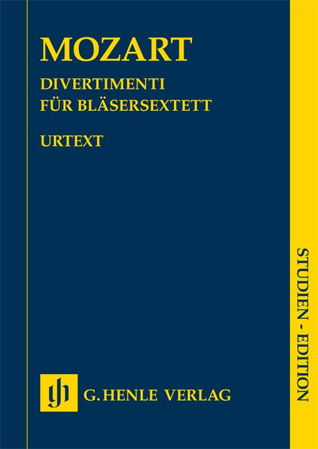 Mozart - Divertimenti for Wind Sextet - Study Score Henle HN7191