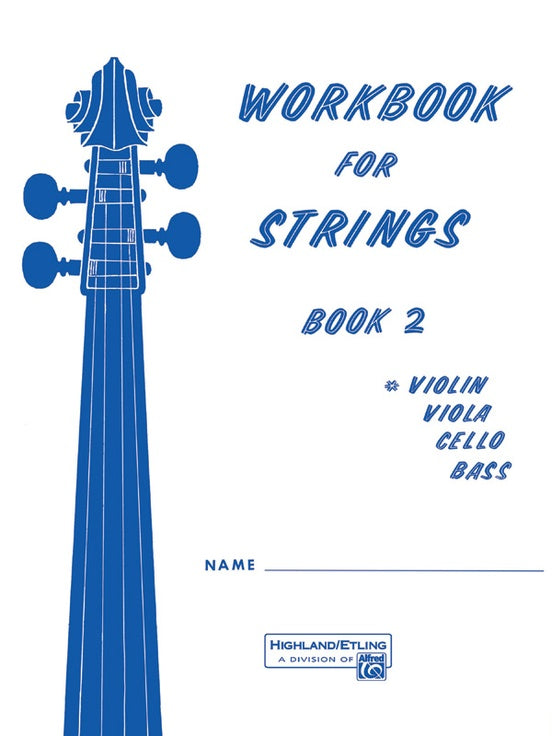 Workbook for Strings Book 2 - Violin Theory Book Alfred 13174