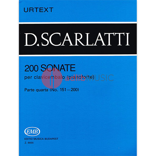 SONATAS 200 VOL 4 NOS 151 TO 200 PIANO SOLO - SCARLATTI D - PIANO - EMB