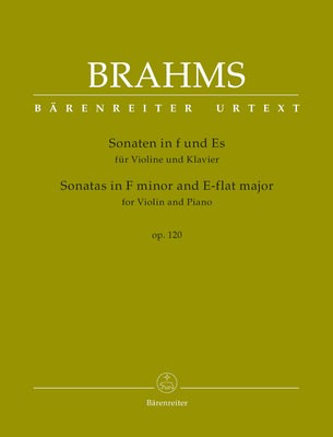 Sonatas in F minor and E-flat major Op. 120 - for Violin and Piano - Johannes Brahms - Violin Barenreiter