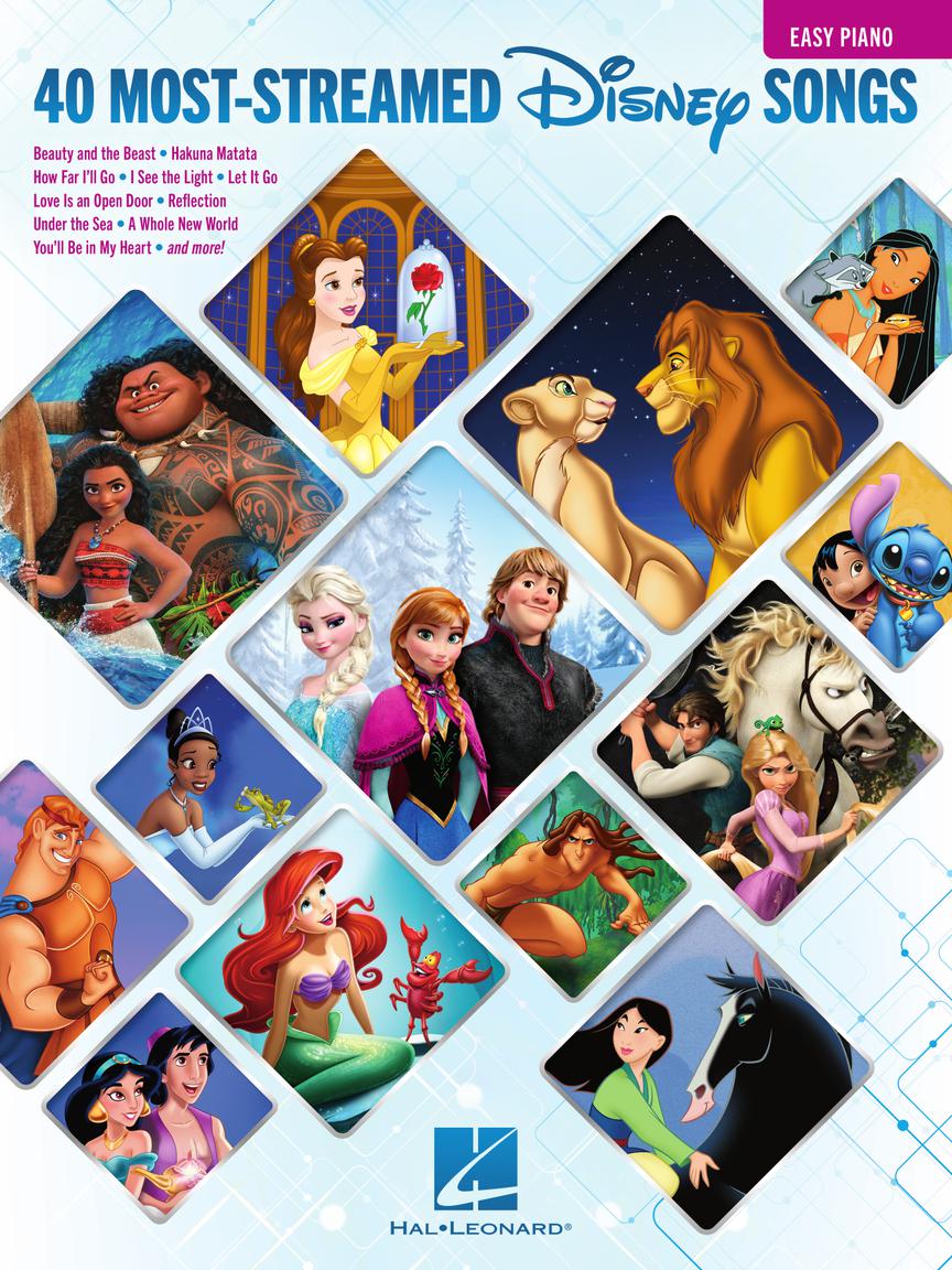 The 40 Most-Streamed Disney Songs - Easy Piano - Hal Leonard