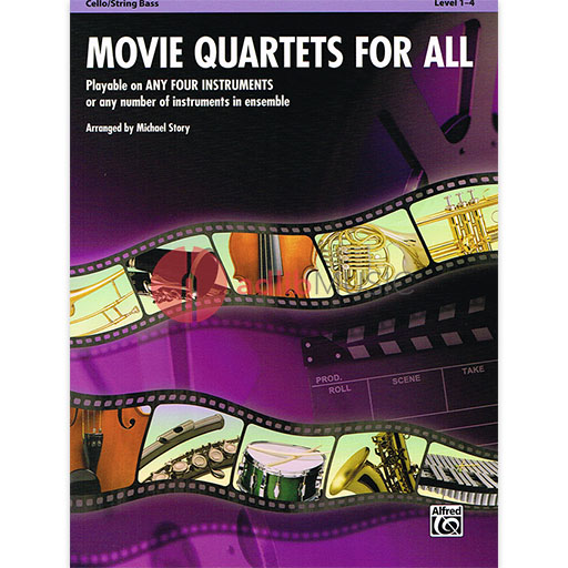 Movie Quartets for All Cello