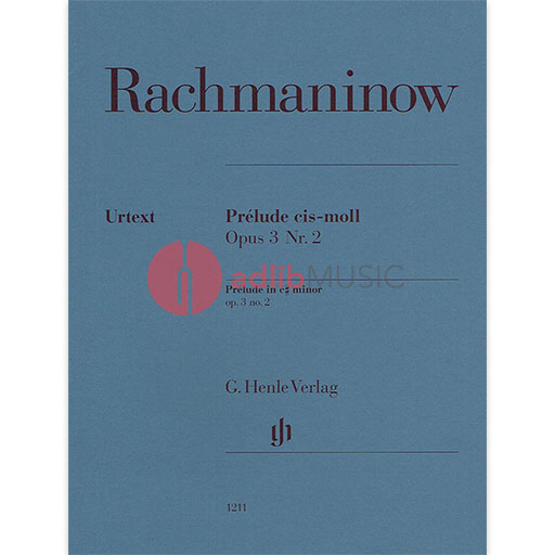 Rachmaninoff - Prelude C#Min Op3 #2 - Piano Solo Henle HN1211