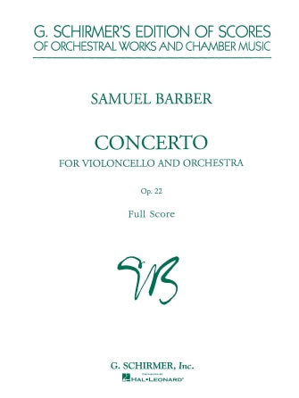 Barber - Cello Concerto Op22 - Study Score Schirmer 50339240