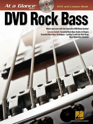 Rock Bass - At a Glance - DVD/Book Pack - Bass Guitar Hal Leonard Bass TAB /DVD